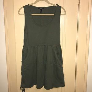Hunter Green Cotton Tank Dress